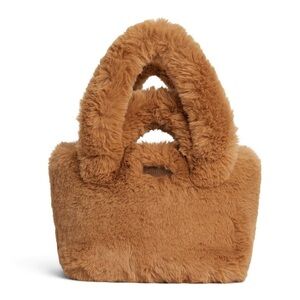 Skims- Luxurious mini Faux Fur camel tote NWT